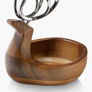 NWT Nambe Reindeer Candy Dish with Silver Antlers + another with broken antlers.